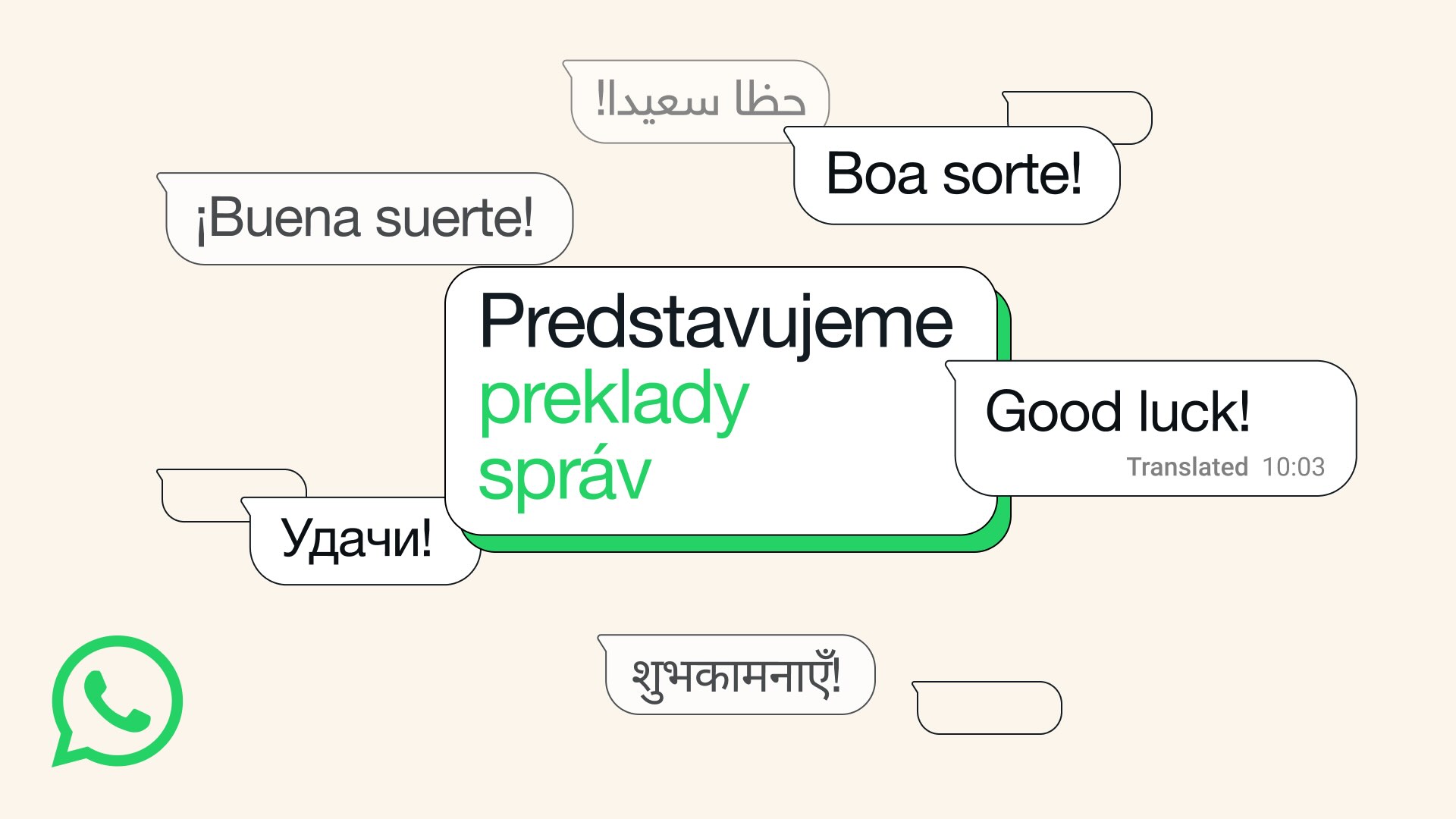 WhatsApp, preklady správ