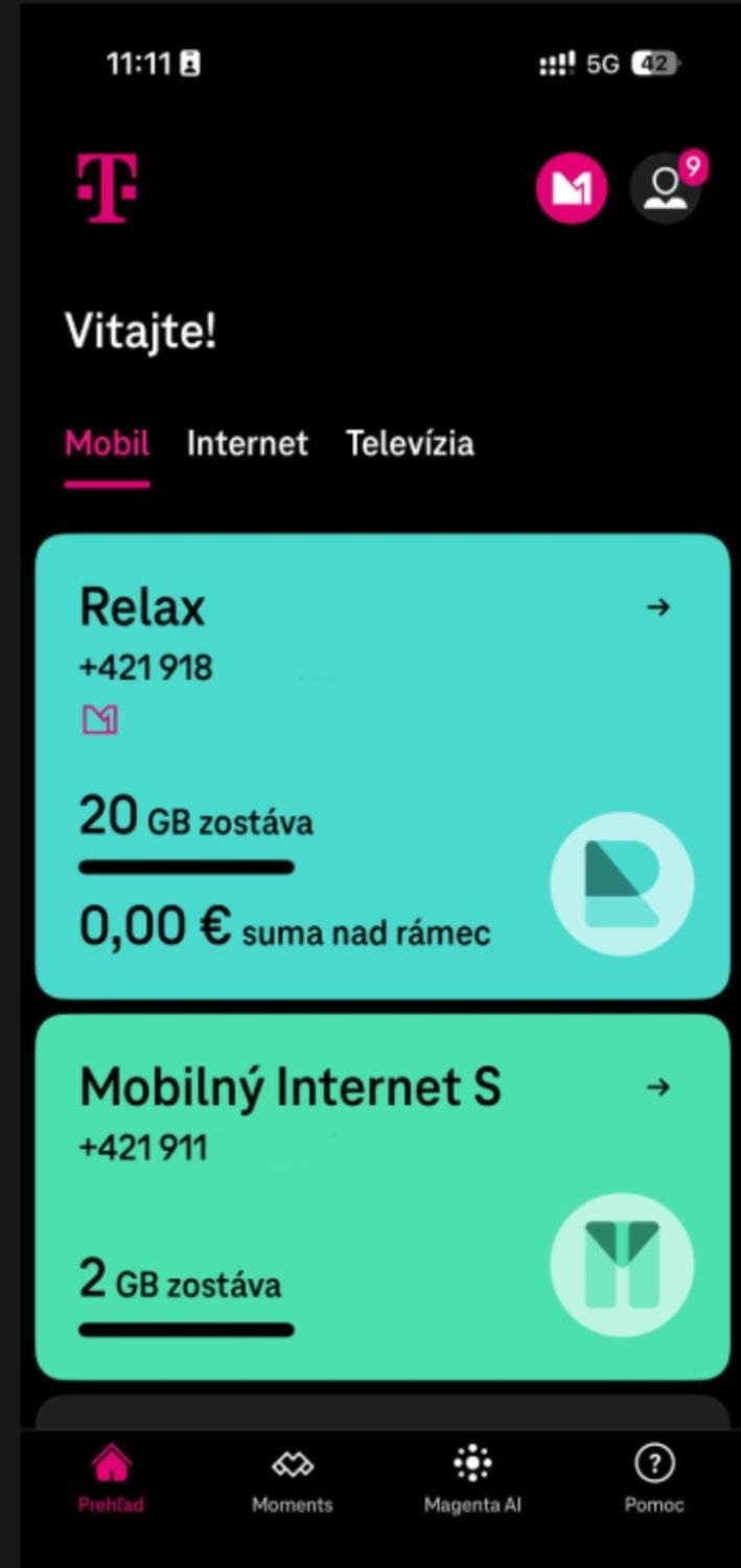 Telekom - nová aplikácia