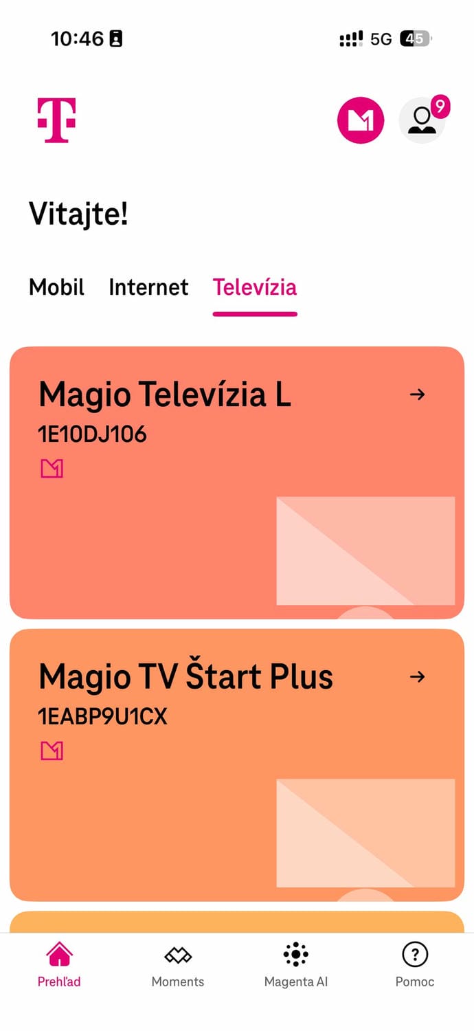 Telekom - nová aplikácia