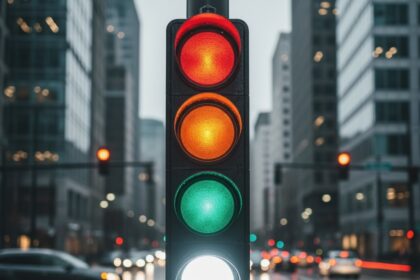 semafory, štyri farby