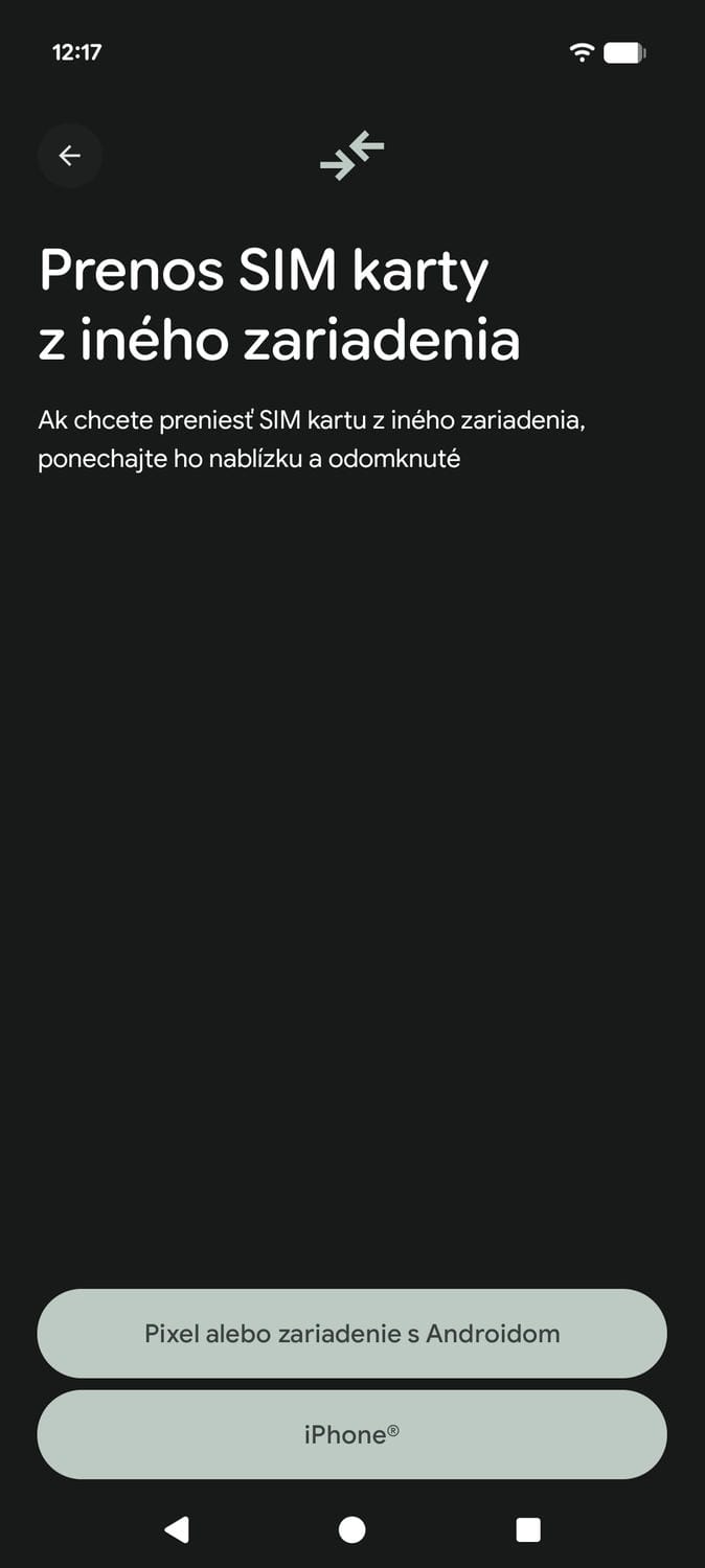 Prenos eSIM v rámci Google Pixel