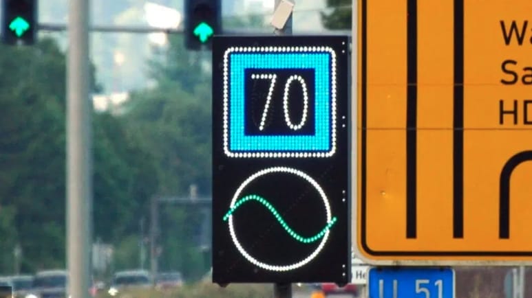 dopravná značka, odporúčaná rýchlosť