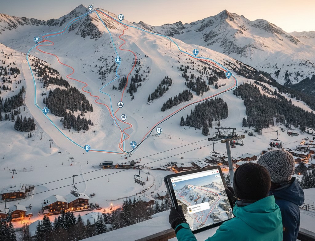 Google Mapy, lyžiarske strediská