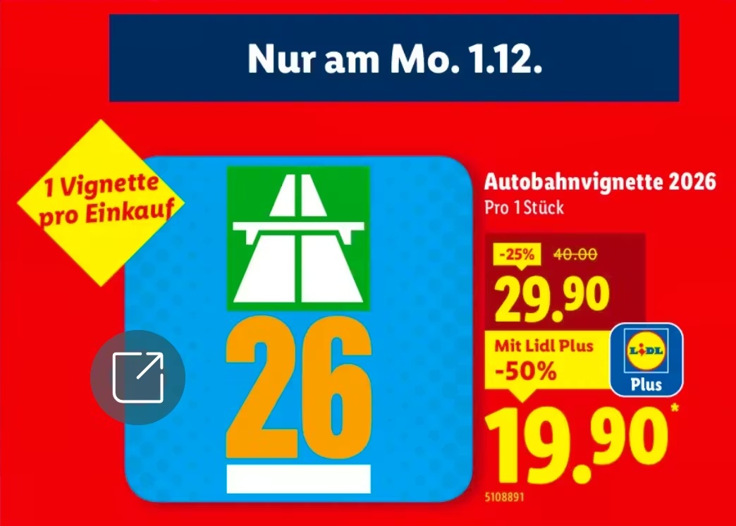 diaľničná známka, Lidl