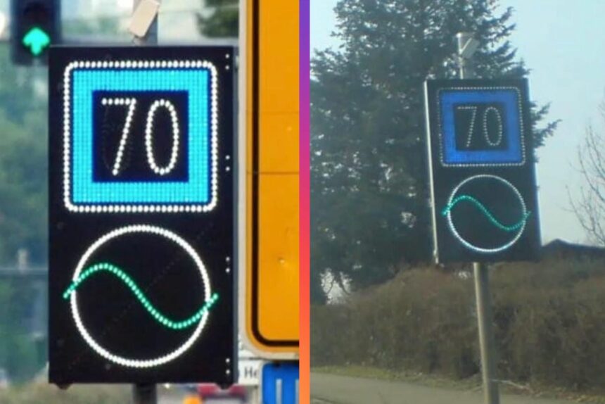 dopravná značka, odporúčaná rýchlosť