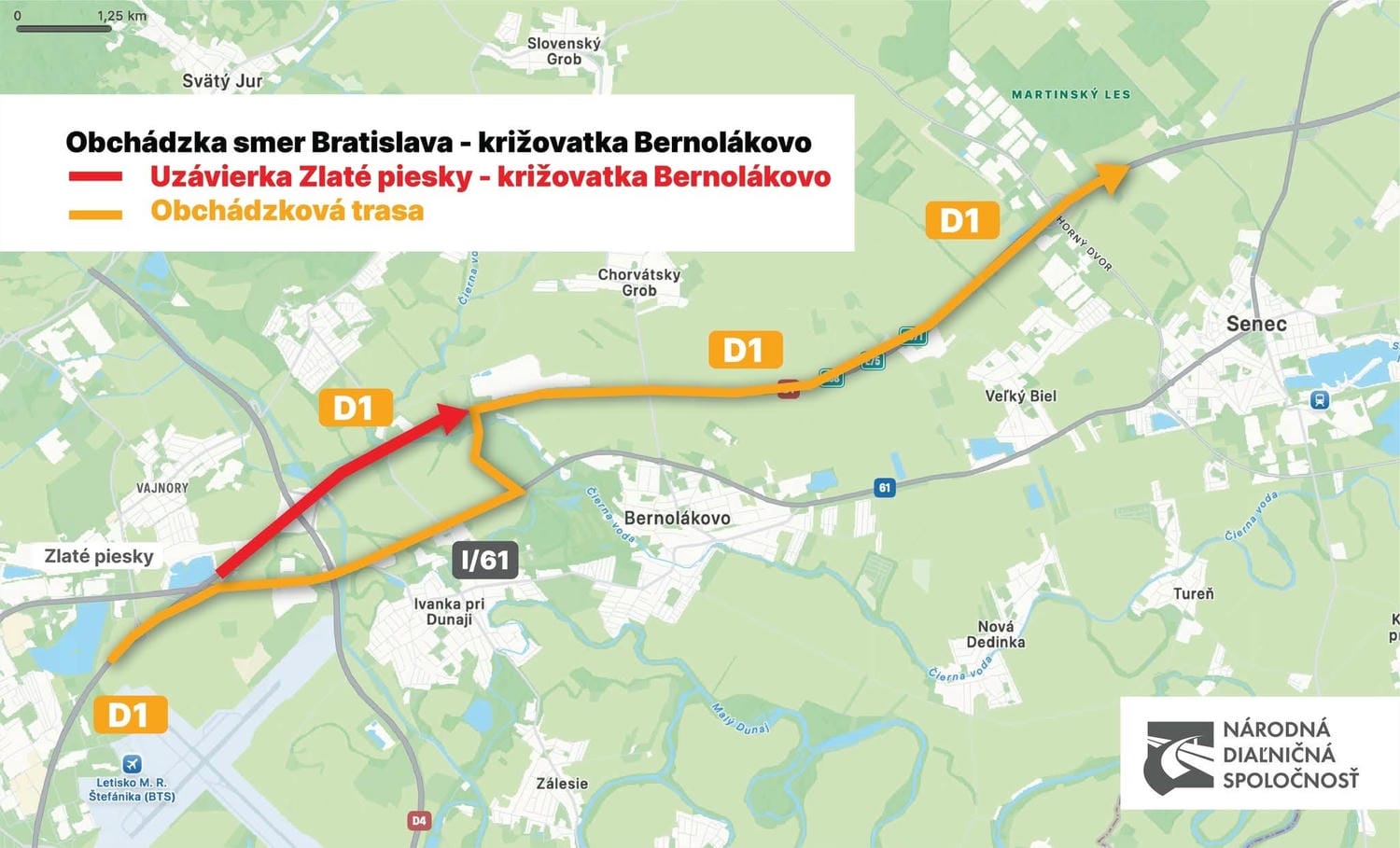 Odstávka úseku D1 počas víkendu 12-14. decembra