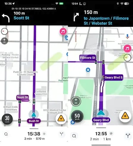 Waze, upozornenie na semafory