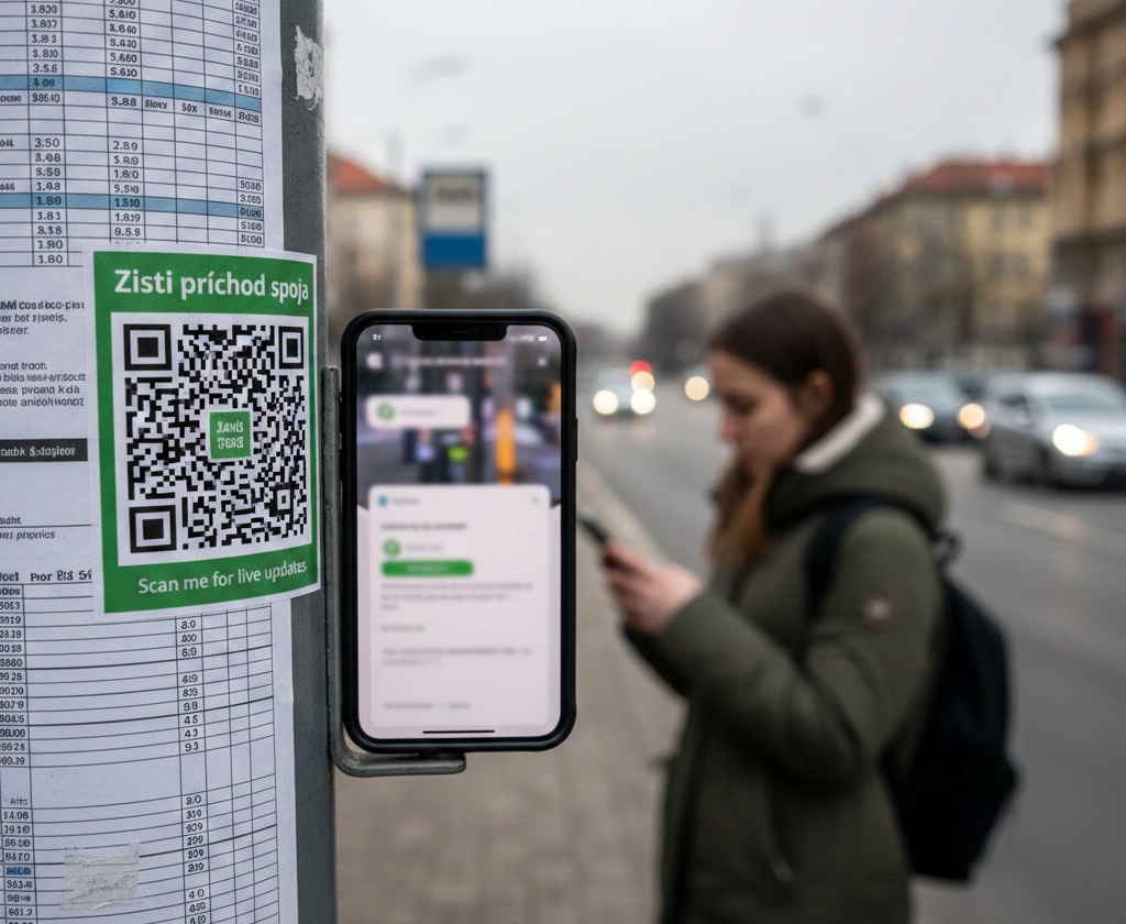 QR kód, podvod, MHD