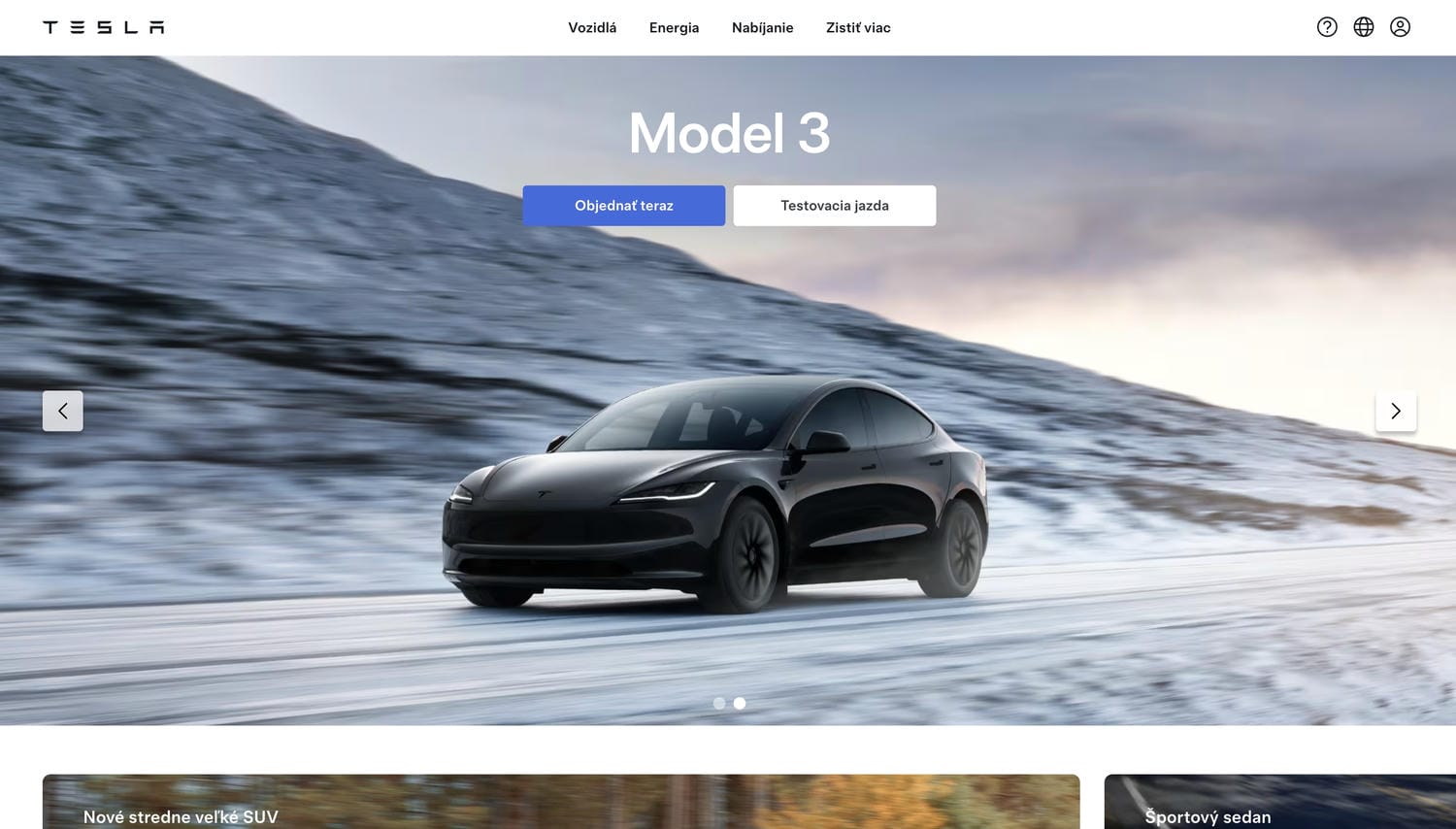 Tesla vstupuje na Slovensko