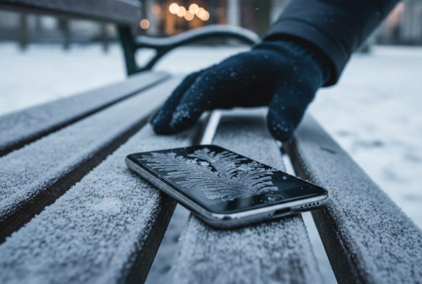 smartfón, zima