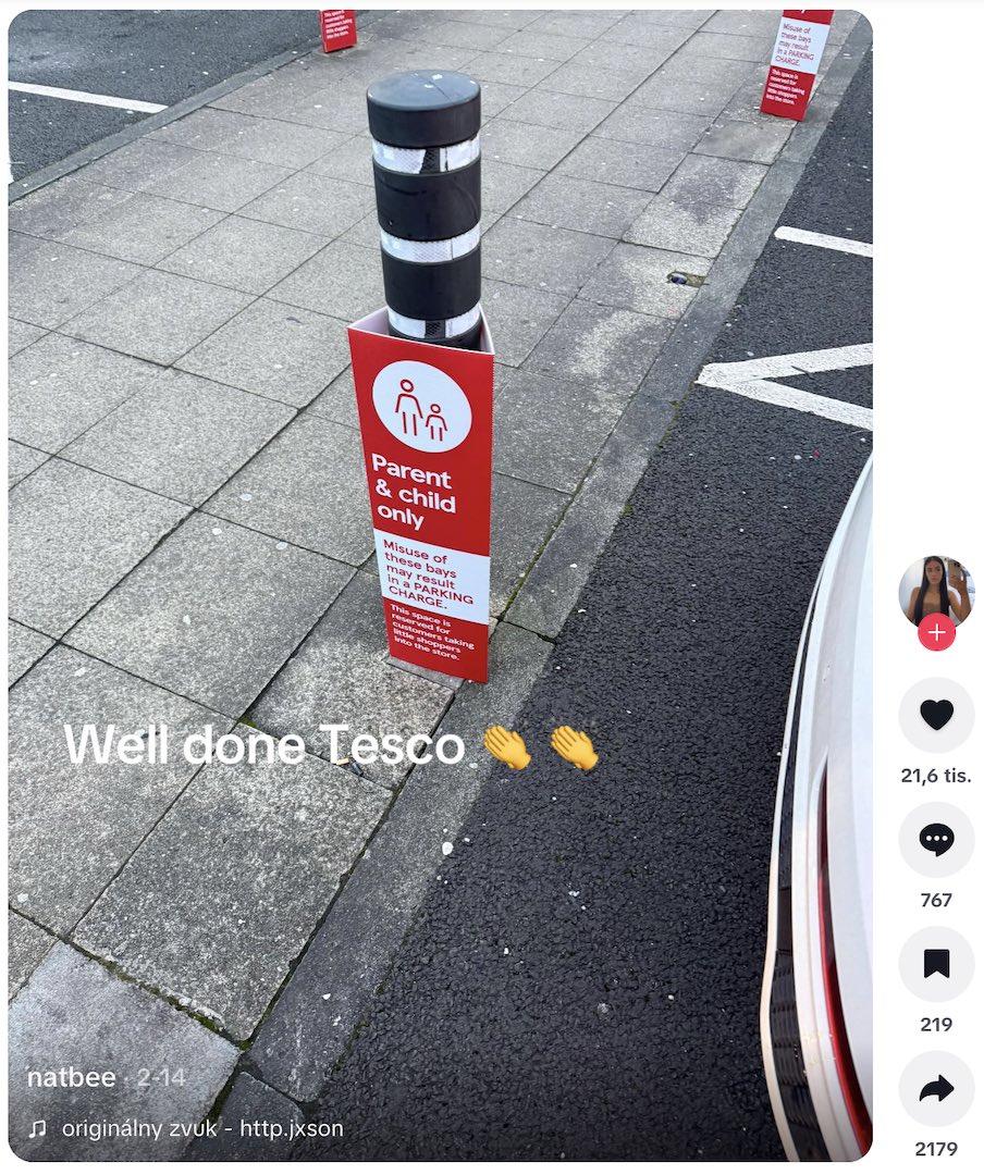 Tesco, parkovanie