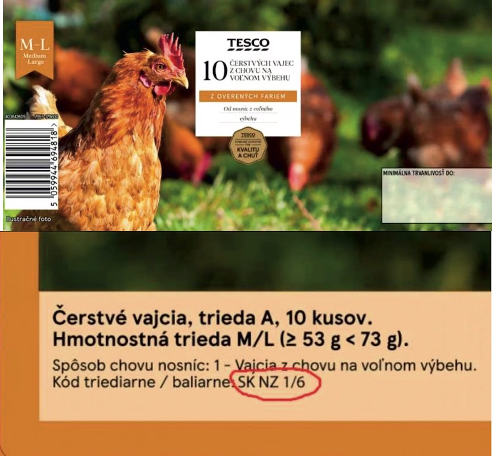 vajcia Tesco