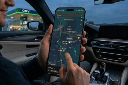 Google mapy, benzín, nafta