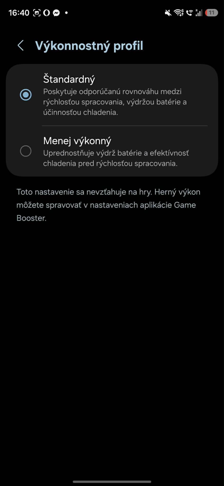 Výkonnostný profil