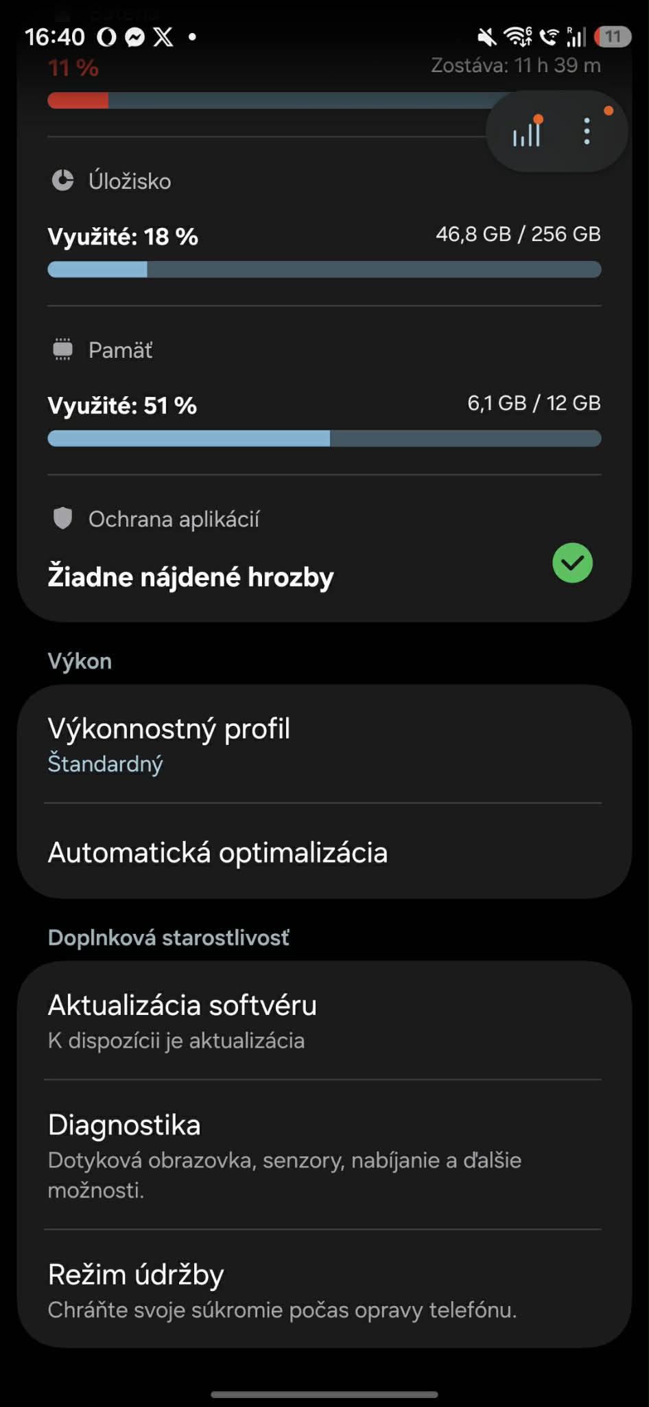 Výkonnostný profil
