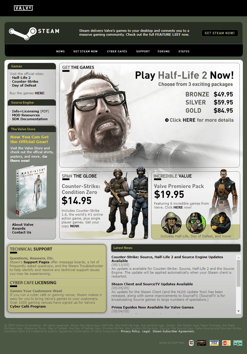 Steam v roku 2005