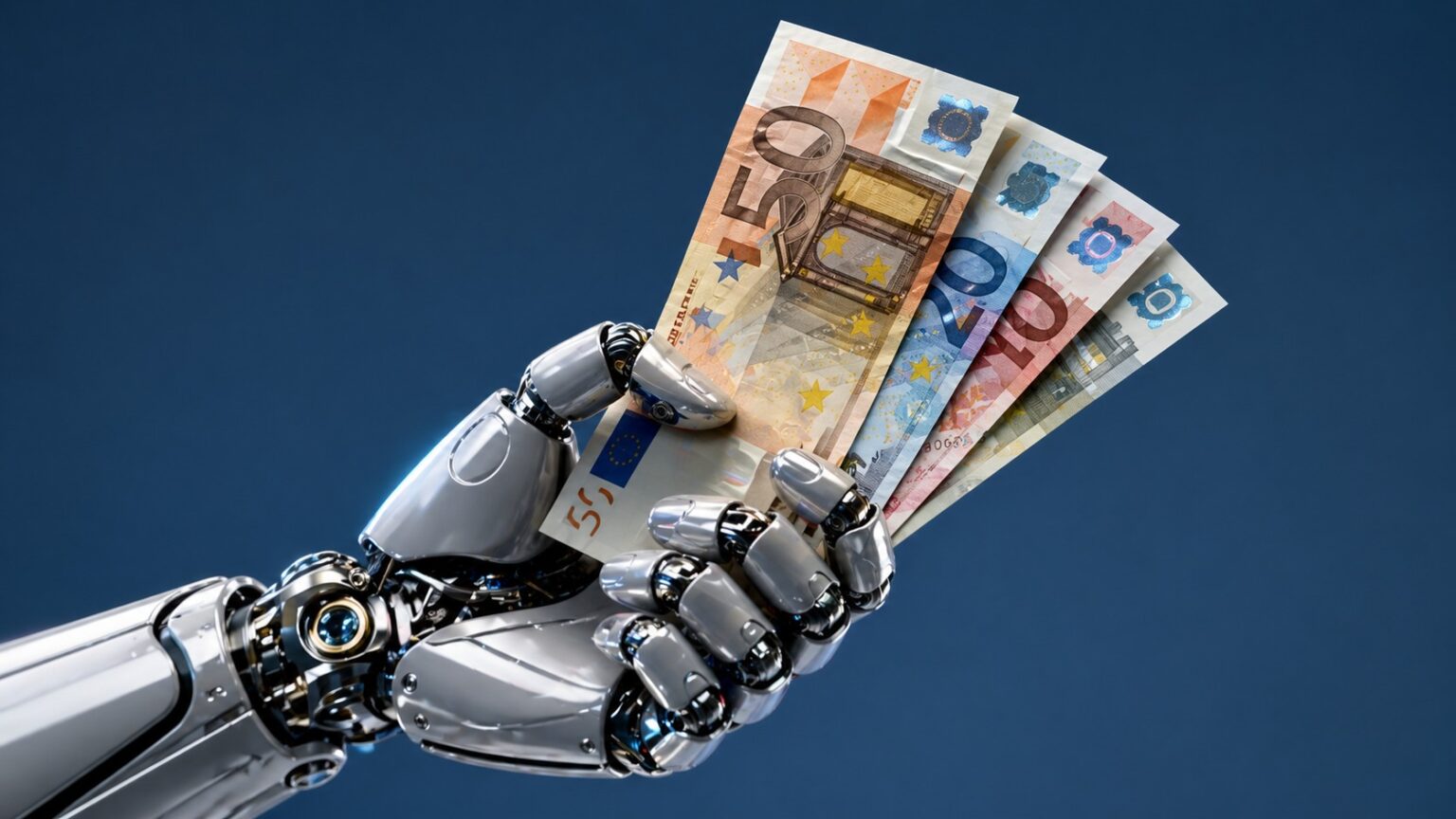 AI, peniaze, robot