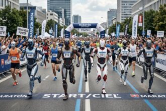 humanoidi, maratón, robot