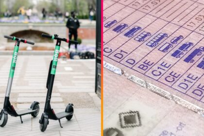 Bolt kolobežky, vodičský preukaz