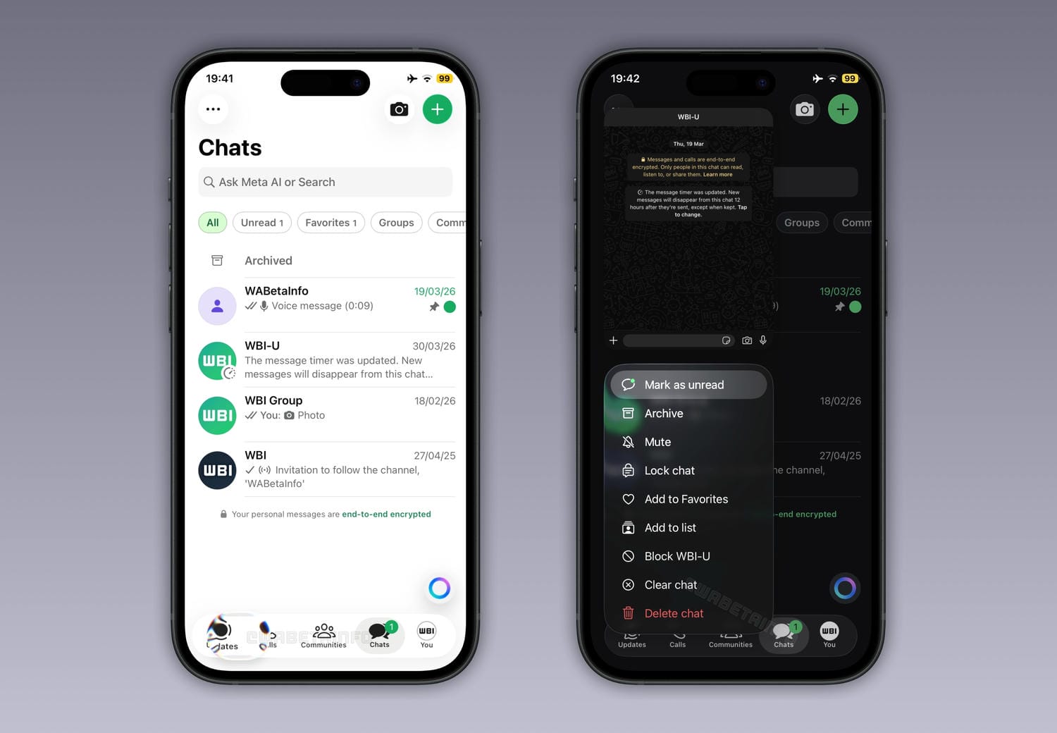 WhatsApp Liquid Glass