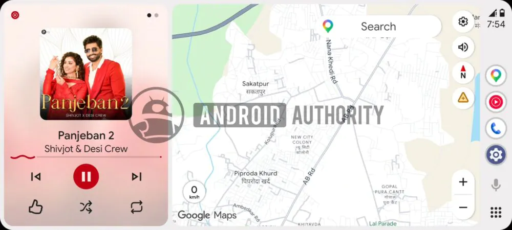 Android Auto, prehrávač médií