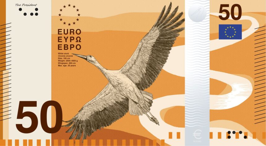 Jeden z dizajnov nových eurobankoviek