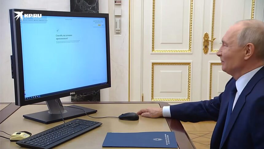 Vladimir Putin, počítač, Activate Windows